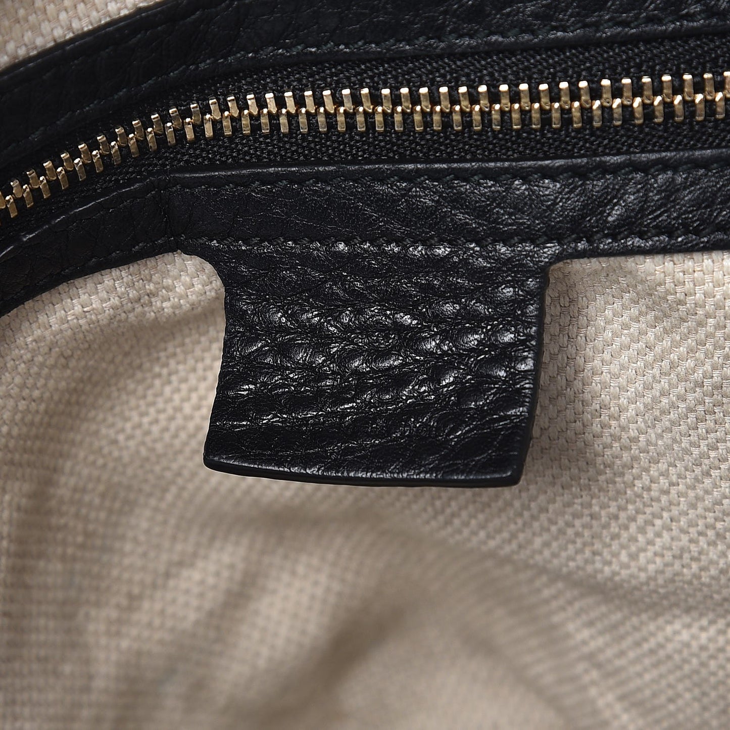 Pebbled Calfskin Medium Soho Bowler Black