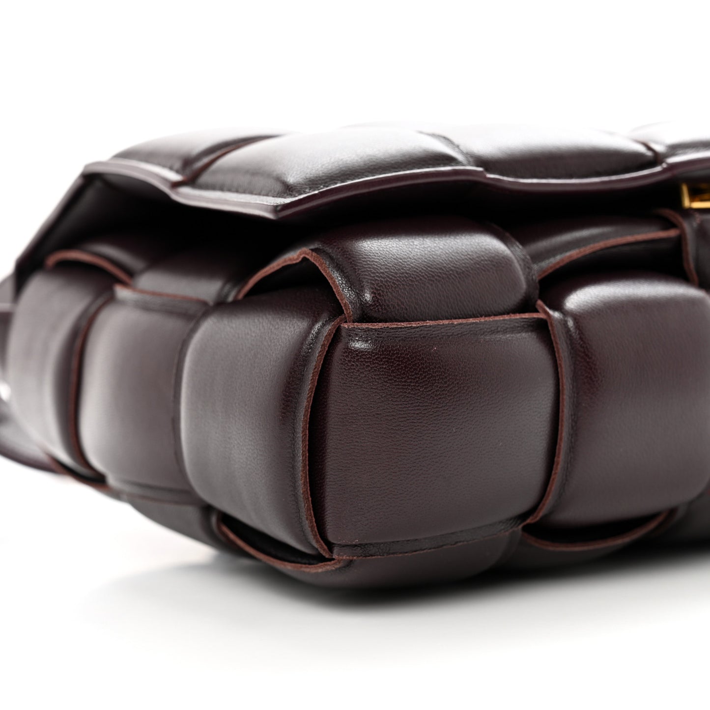 Nappa Maxi Intreccio Padded Cassette Crossbody Bag Fondant