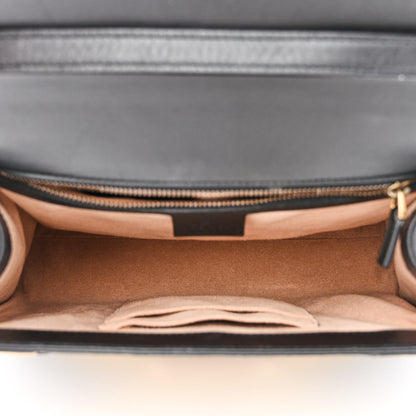 Gucci Nappa GG Supreme Monogram Medium Osiride Top Handle Bag Black Oro Vecchio Beige Ebony 5 of 18