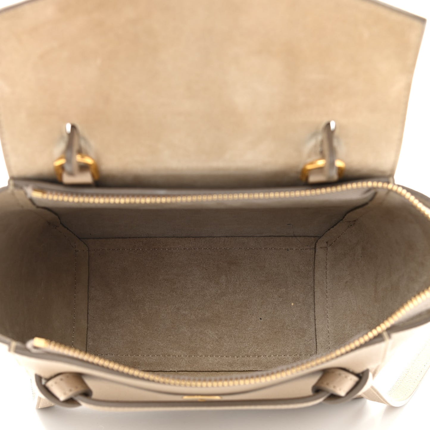 Grained Calfskin Nano Belt Bag Light Taupe