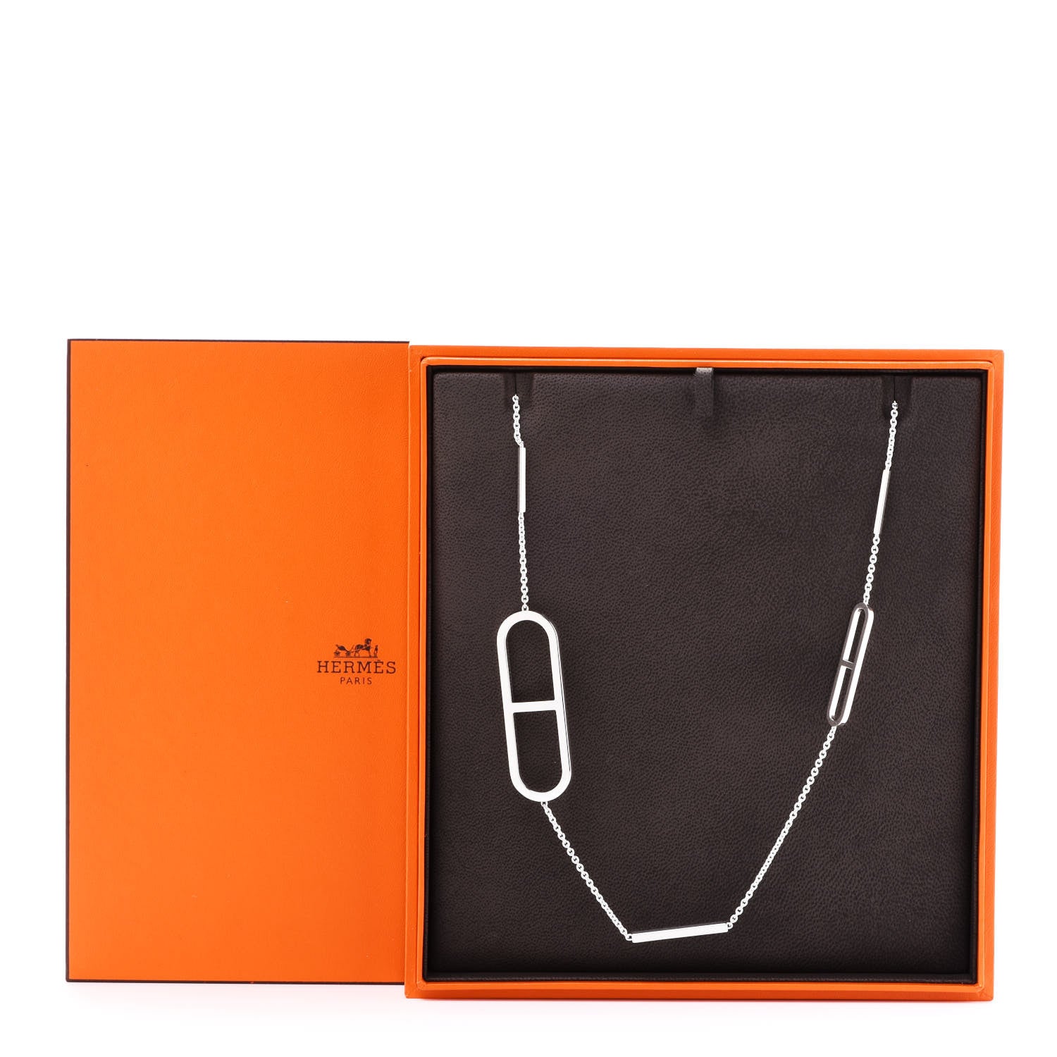 Hermes Sterling Silver Ever Chaine d'Ancre Long Necklace 120 5 of 5
