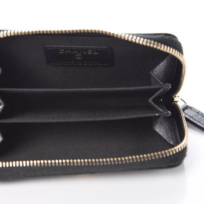 Chanel Sheepskin Quilted Mademoiselle Vintage Zip Coin Purse Black 5 of 9