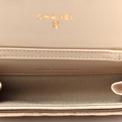 Chanel Metallic Lambskin Quilted Flap Chain Waist Bag Gold 5 of 10