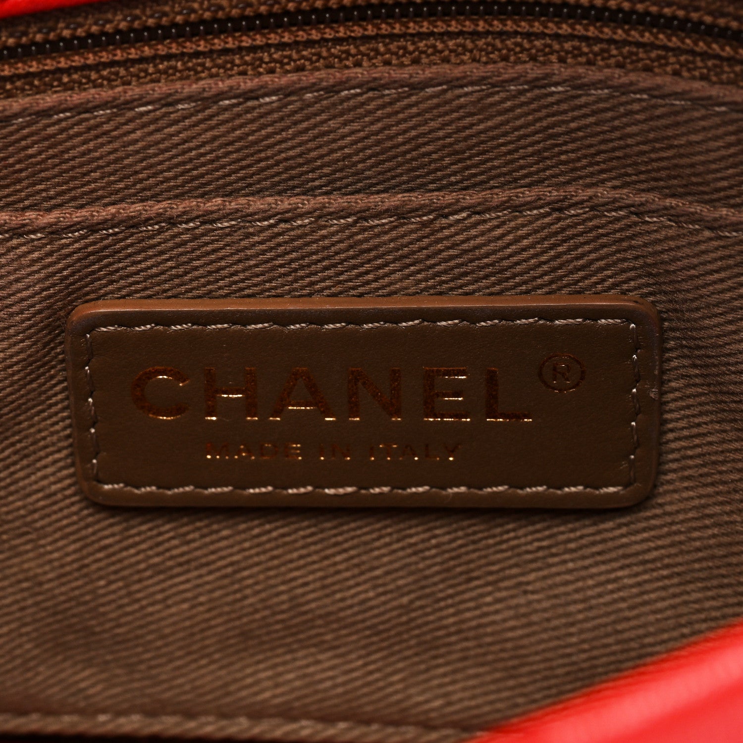 Chanel Goatskin Stitched Casual Trip Single Flap Red 6 of 9