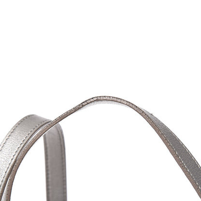Saint Laurent Metallic Calfskin Large Shopping Tote Silver 9 of 16