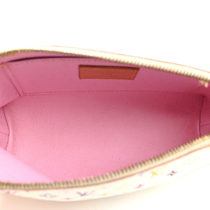 Louis Vuitton Monogram Multicolor Cosmetic Pouch White Litchi 5 of 10