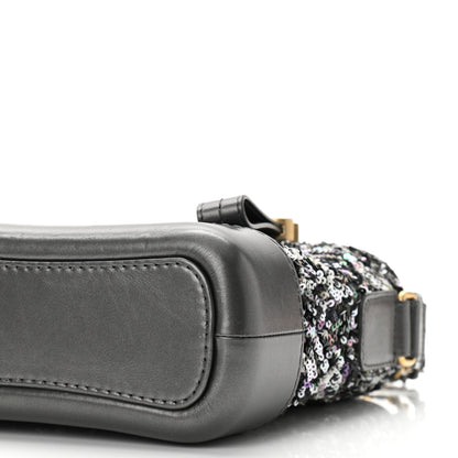 Chanel Sequin Calfskin Small Gabrielle Hobo Black 10 of 10