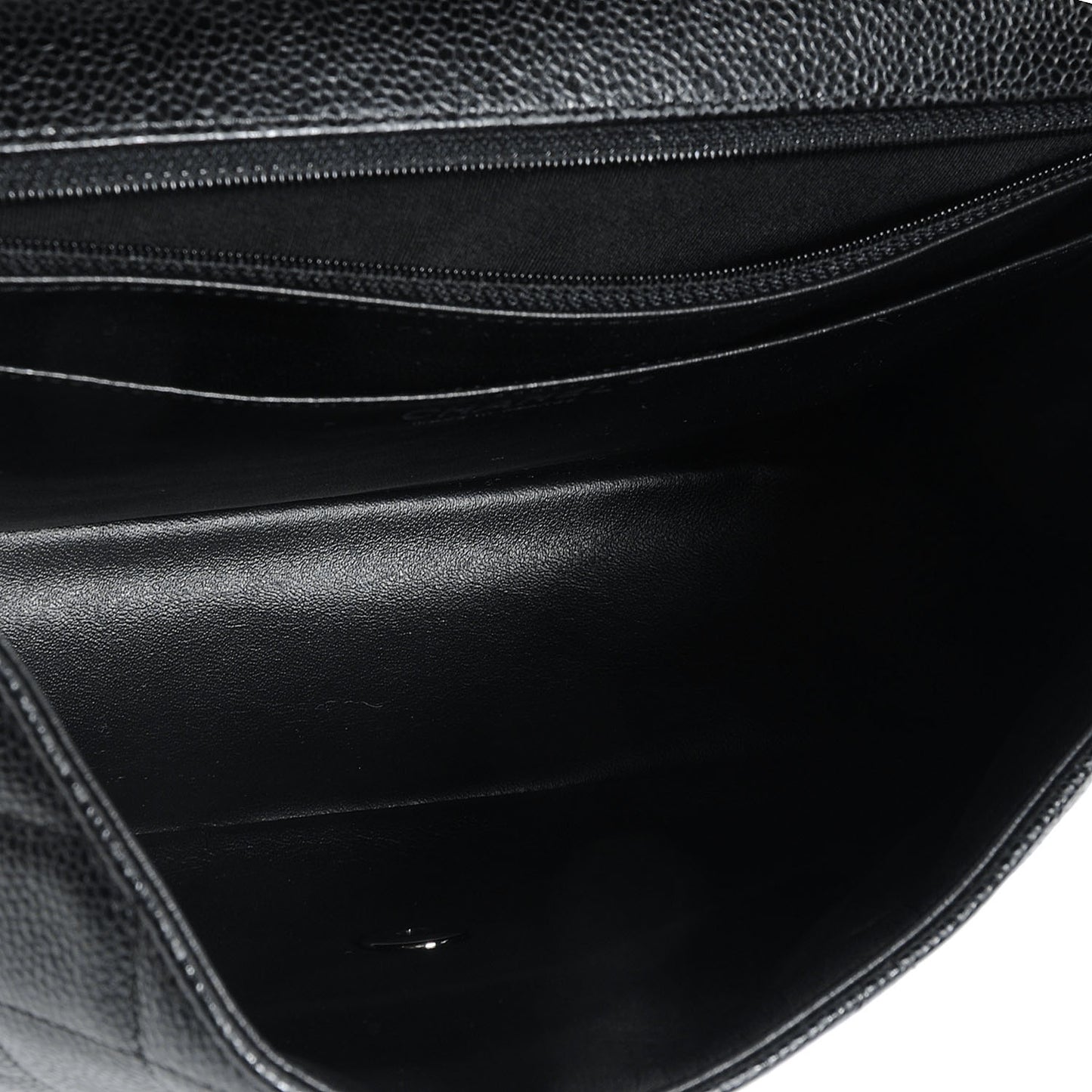 Caviar Jumbo Single Flap Black