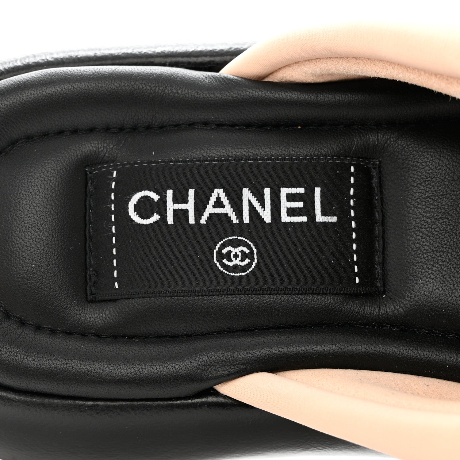 Chanel Fabric CC Mules Sandals 37 Light Beige 7 of 9