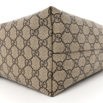 Gucci GG Supreme Monogram Textured Calfskin Web Medium Ophidia Shopping Tote Beige Ebony New Acero 10 of 10