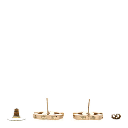 Chanel Metal Enamel CC Earrings Black Gold 3 of 6