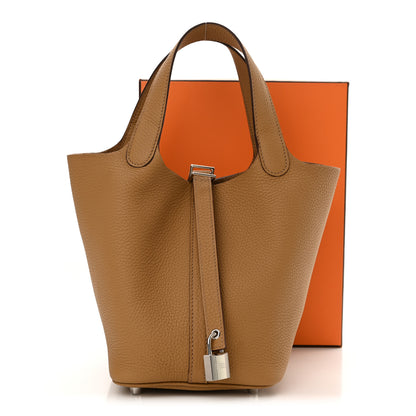 Hermes Taurillon Clemence Picotin Lock 18 PM Biscuit 10 of 10