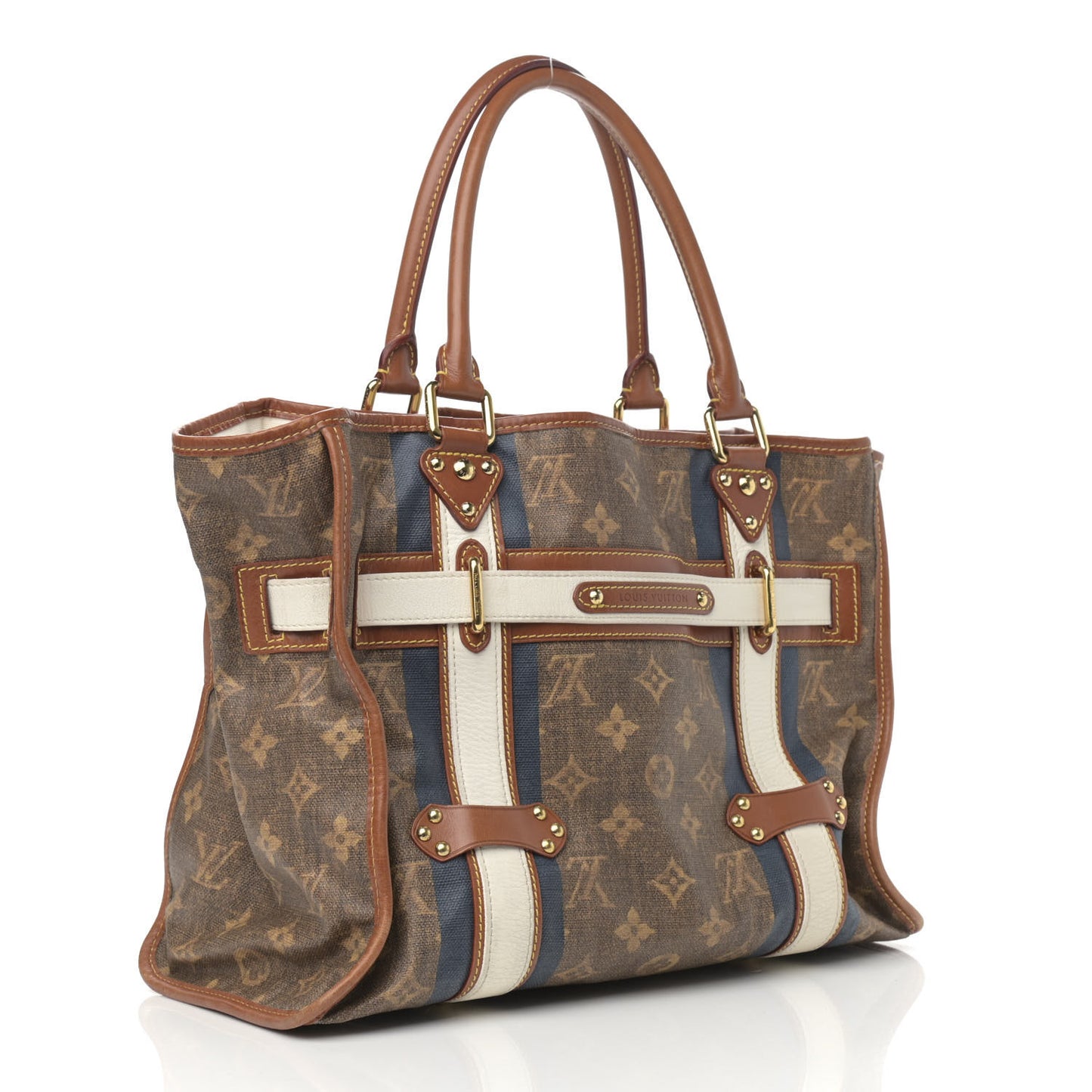 Monogram Rayures Tisse Sac GM Blue