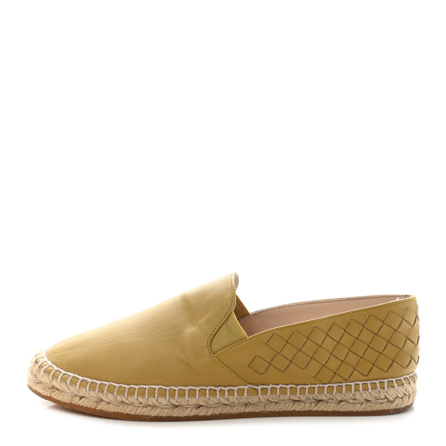Nappa Intrecciato Slip On Espadrille 37 Yellow