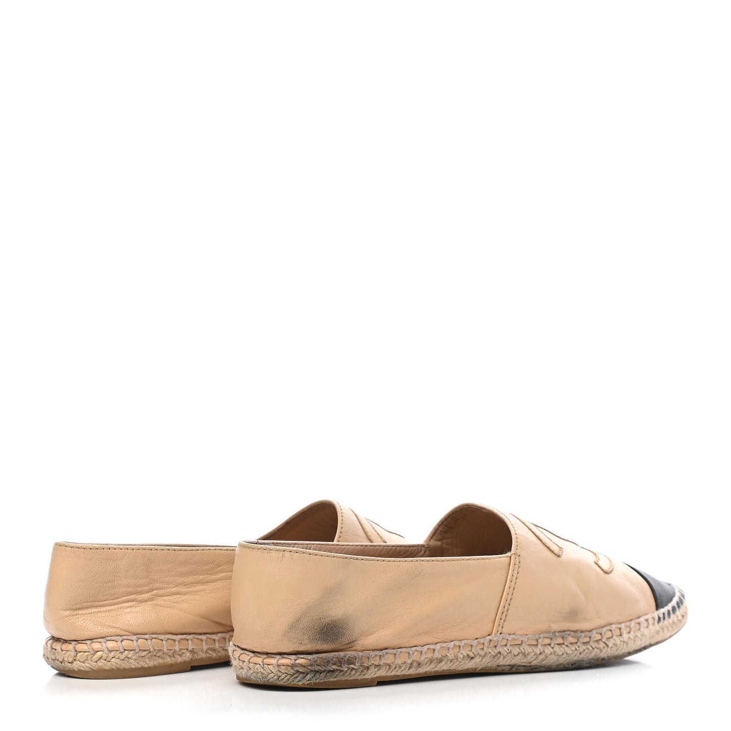 Lambskin CC Espadrilles 38 Beige Black