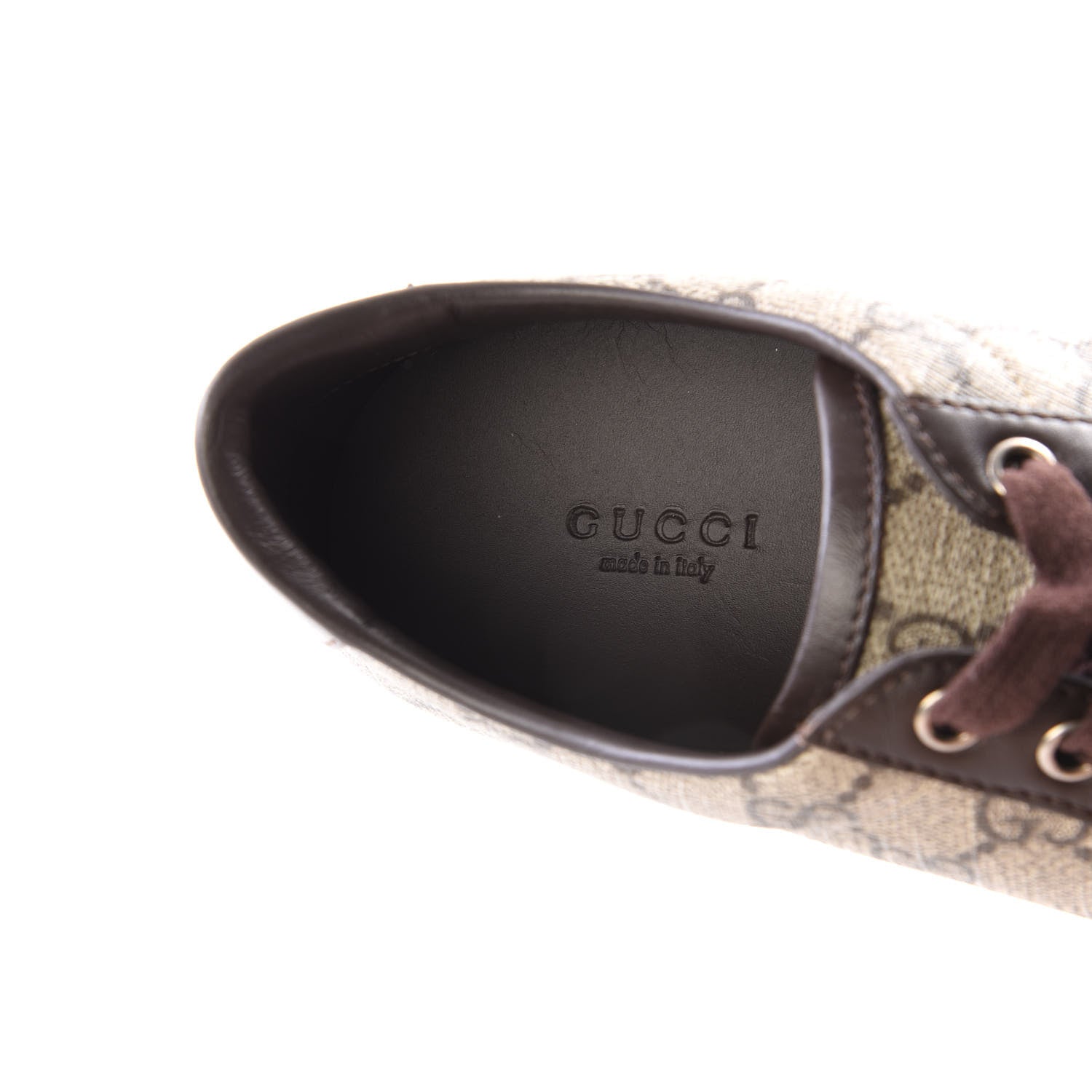 Gucci GG Supreme Monogram Womens Tessuto Sneakers 39.5 Ebony 7 of 9