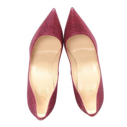Christian Louboutin Glitter Tisse Pigalle Follies 120 Pumps 37.5 Cassis 2 of 9