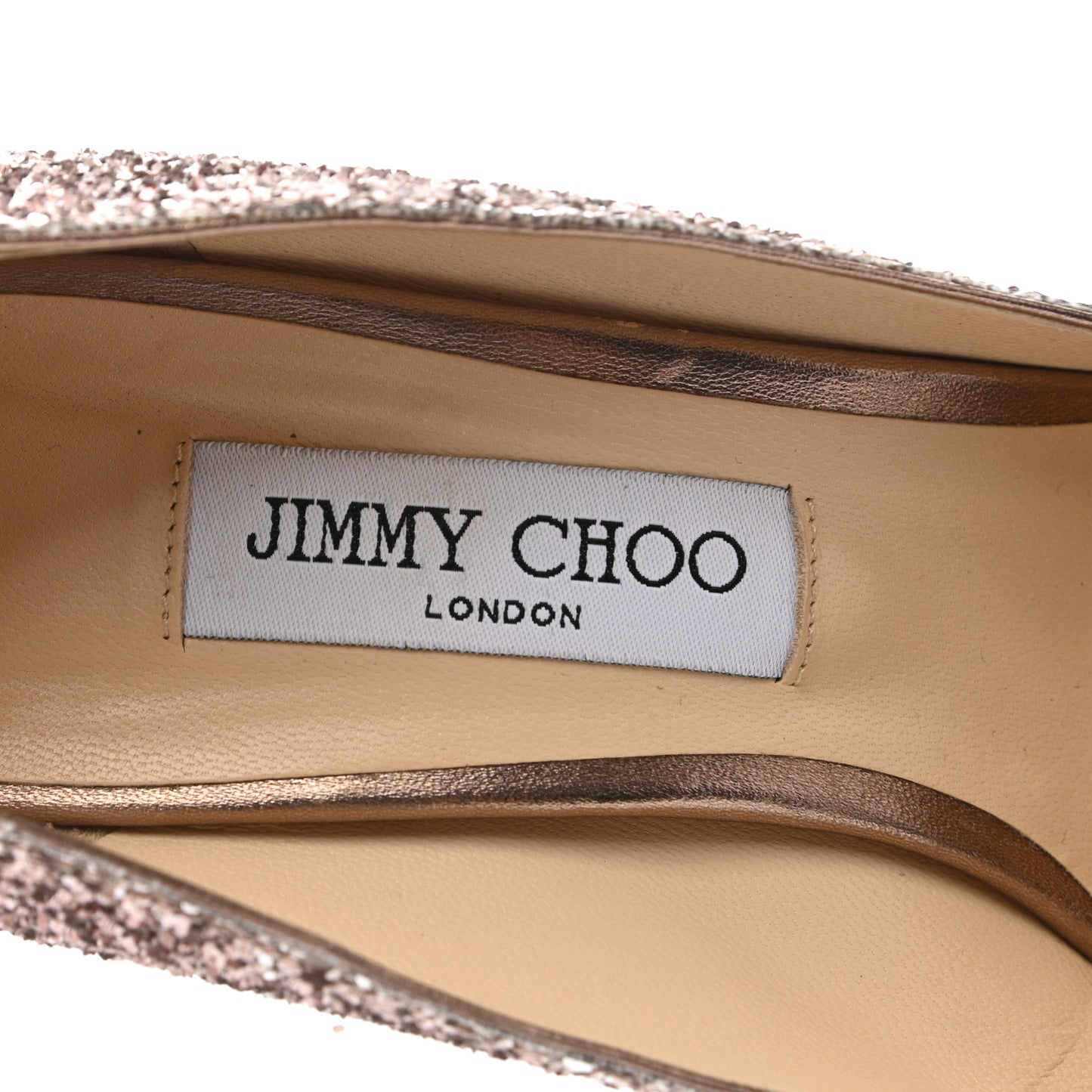 Coarse Glitter Romy 100 Pumps 39.5 Tea Rose
