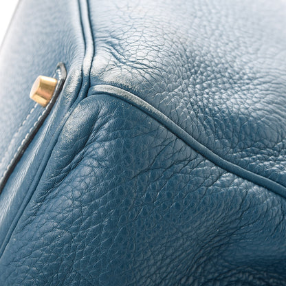 Hermes Taurillon Clemence Birkin 35 Bleu Thalassa 54 of 56