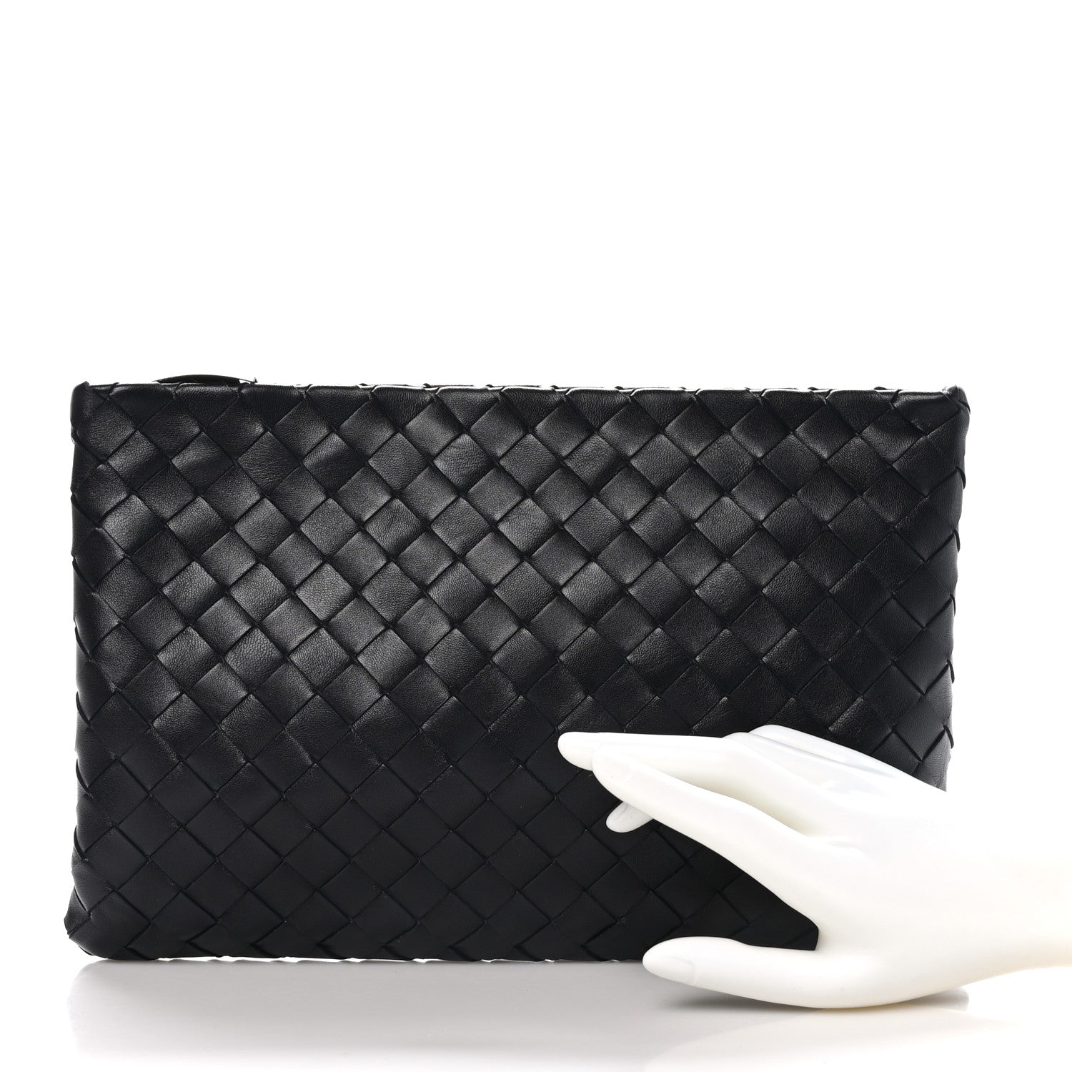 Bottega Veneta Nappa Intrecciato Medium Zip Pouch Black 2 of 10