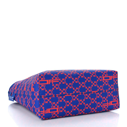 Off-White Coated Canvas Arrow Print Day Off Tote Bag Cobalt Blue 5 of 10
