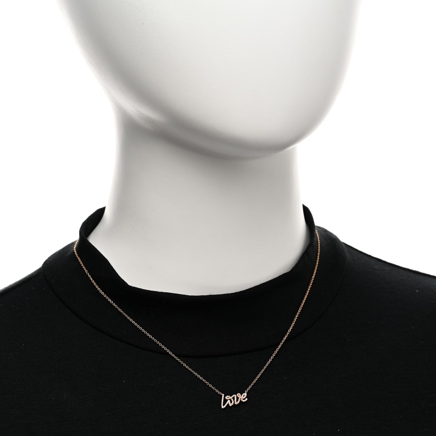 18K Rose Gold Diamond Mini Paloma's Graffiti Love Pendant Necklace