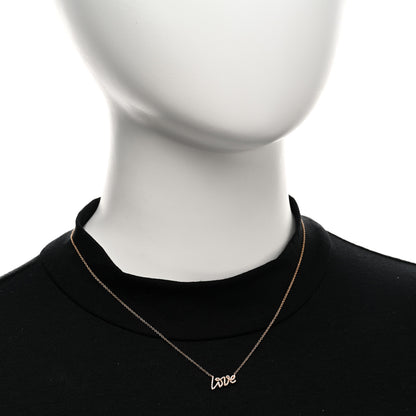 Tiffany 18K Rose Gold Diamond Mini Paloma's Graffiti Love Pendant Necklace 2 of 4