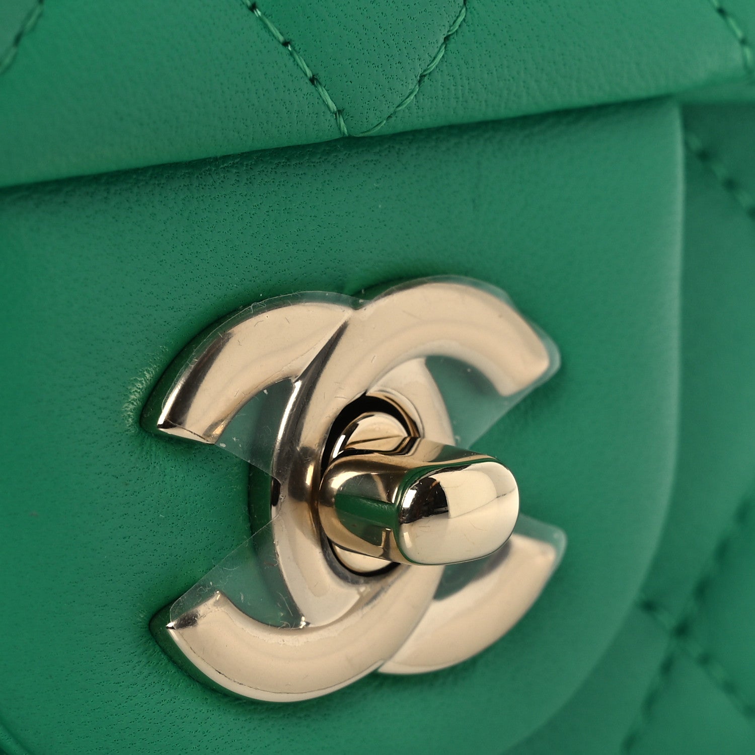 Chanel Lambskin Quilted Mini Rectangular Flap Green 11 of 12