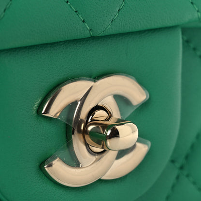 Chanel Lambskin Quilted Mini Rectangular Flap Green 11 of 12