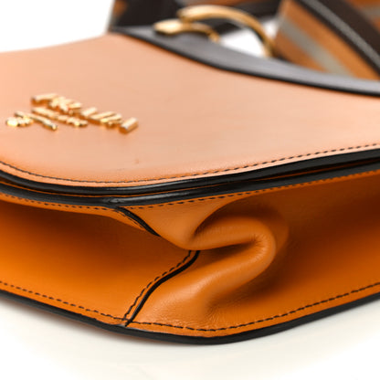 Prada City Calf Pionniere Saddle Bag Ocra Cocco 8 of 24