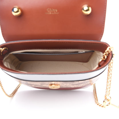 Chloe Calfskin Lizard Embossed Small Aby Lock Sepia Brown 4 of 8