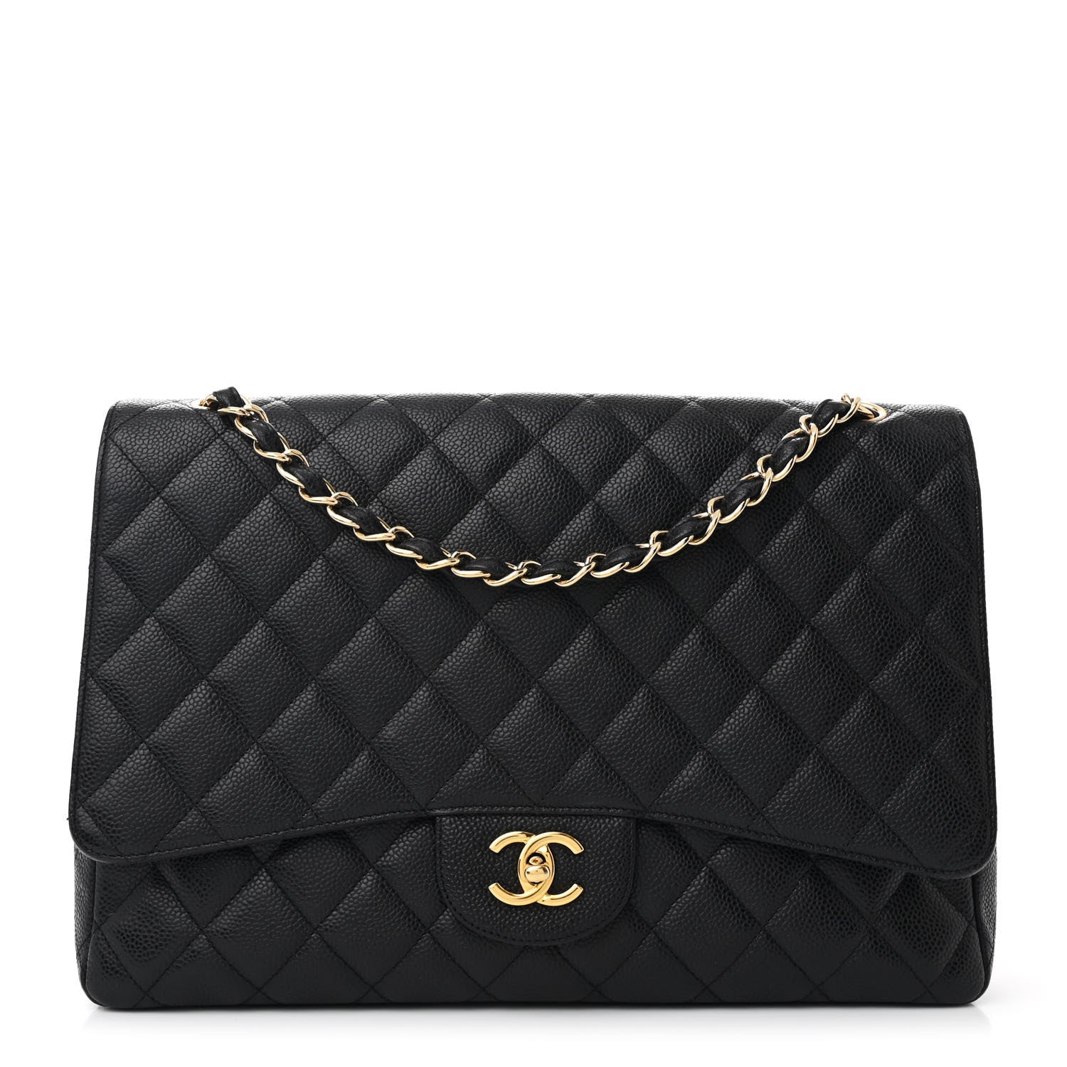Chanel Caviar Quilted Maxi Single Flap Black 1 of 10