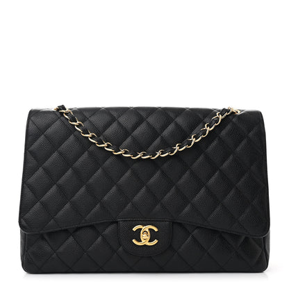 Chanel Caviar Quilted Maxi Single Flap Black 1 of 10