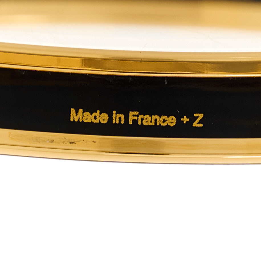 Enamel Printed Narrow Sellier Bracelet 70 Black