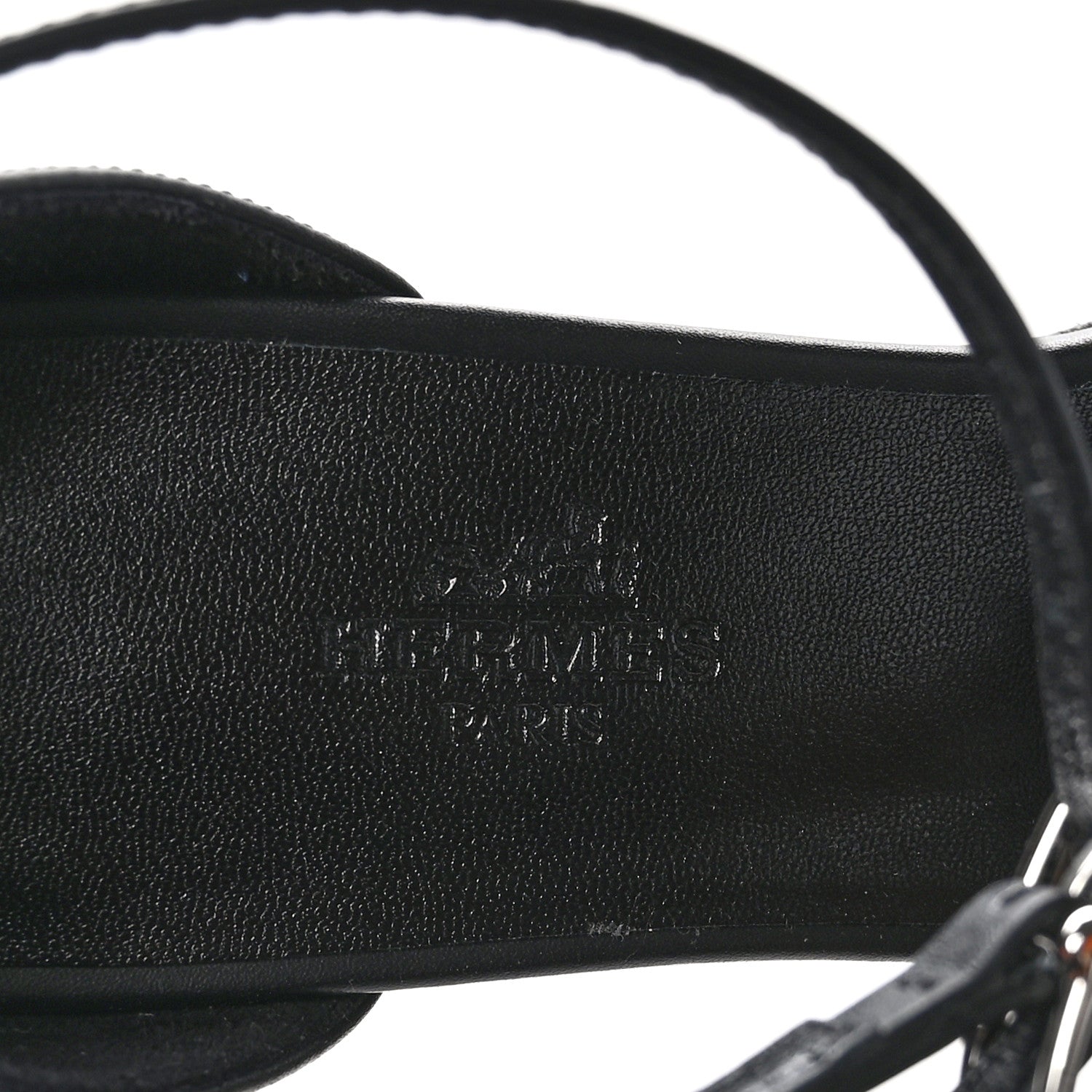 Hermes Calfskin Encens 50 Sandals 37.5 Black 6 of 8