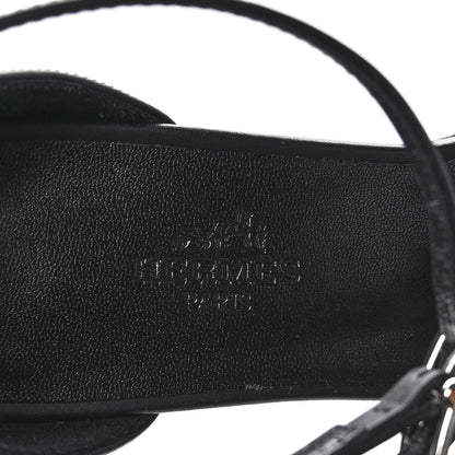 Hermes Calfskin Encens 50 Sandals 37.5 Black 6 of 8