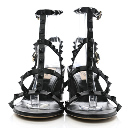 Valentino Garavani Calfskin Rockstud 60mm City Sandals 38 Black 2 of 7
