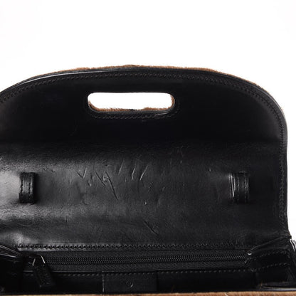 Gucci Calf Hair Calfskin Top Handle Bag Natural Black 6 of 16
