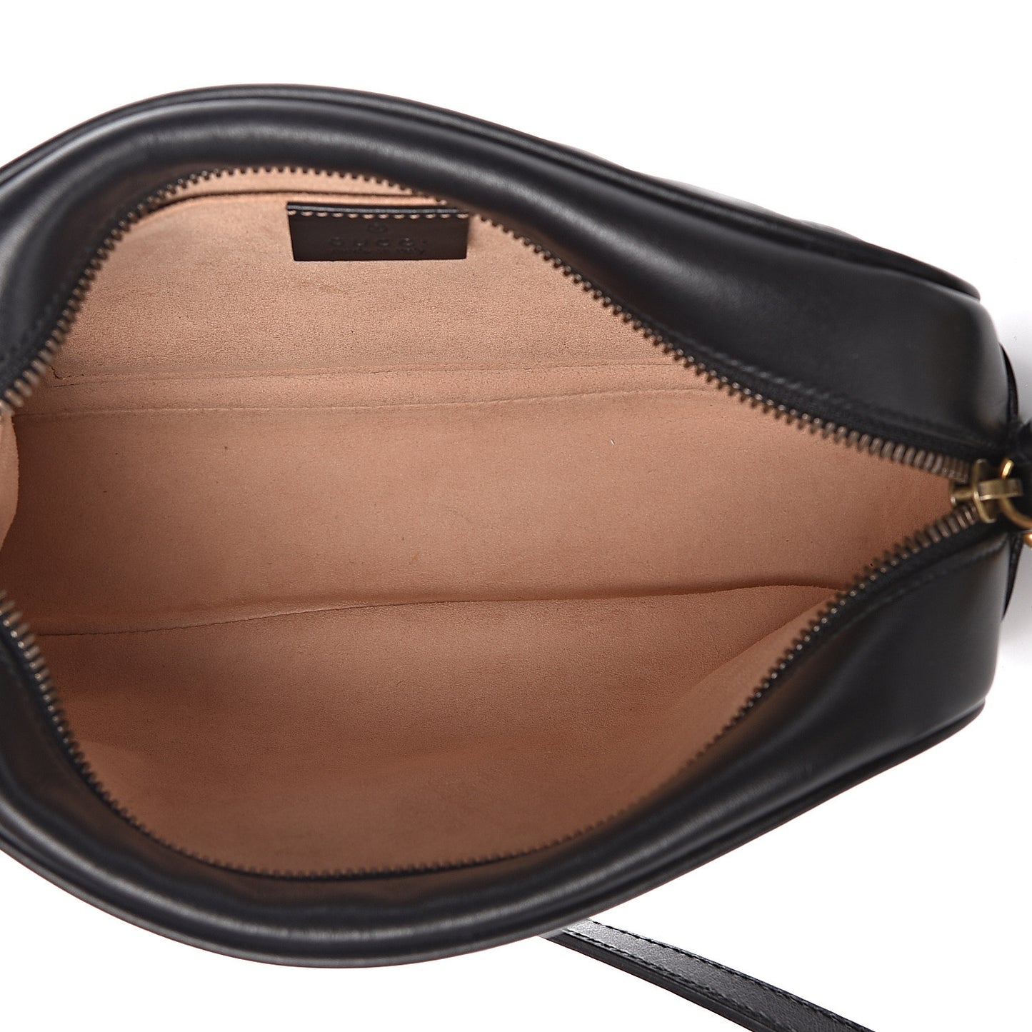 Calfskin Matelasse Small GG Marmont Chain Shoulder Bag Black