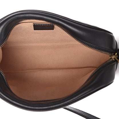 Gucci Calfskin Matelasse Small GG Marmont Chain Shoulder Bag Black 5 of 10