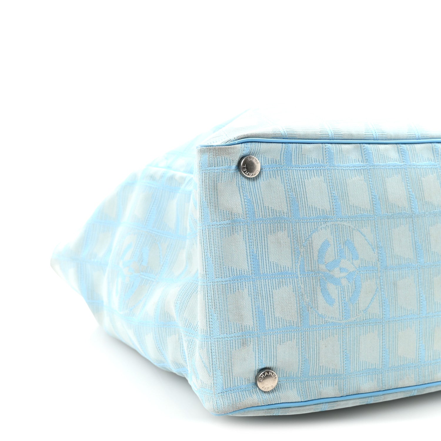 Chanel Nylon Travel Large Tote Blue 9 of 10