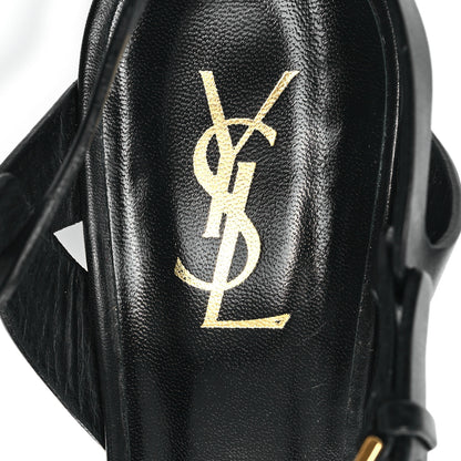 Saint Laurent Calfskin Tribute 105 Platform Sandals 41.5 Black 8 of 11