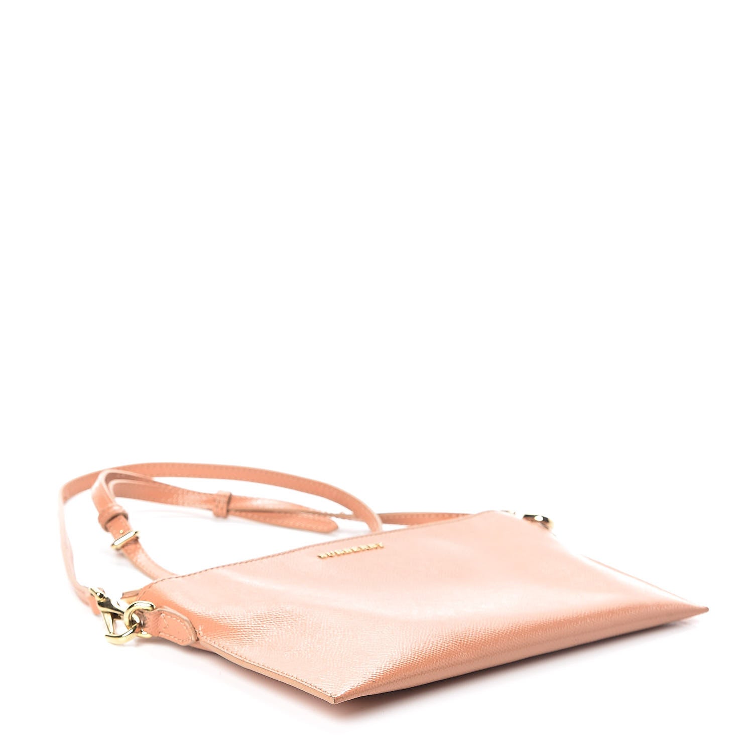 Burberry Patent Peyton Crossbody Clutch Bag Dusty Pink 4 of 10
