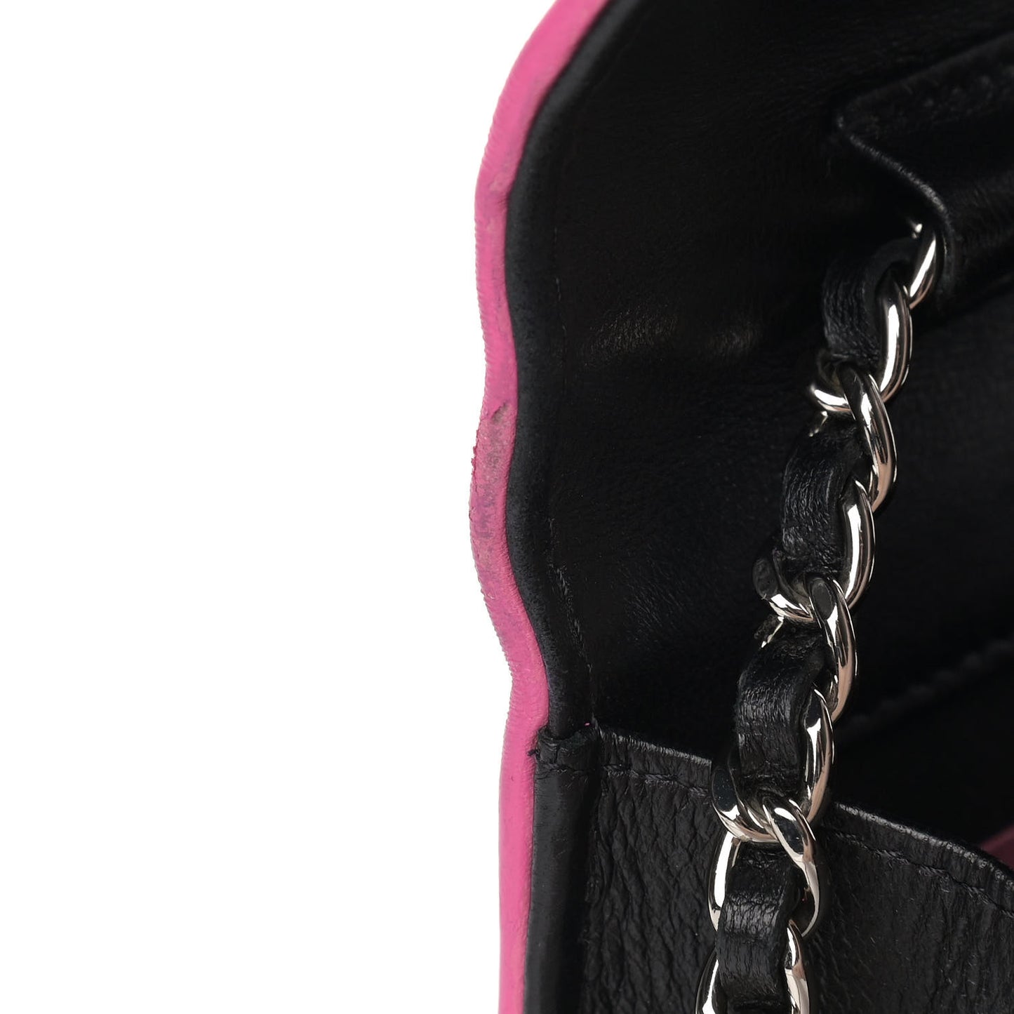 Lambskin Quilted Wallet On Chain WOC Black Pink Light Blue