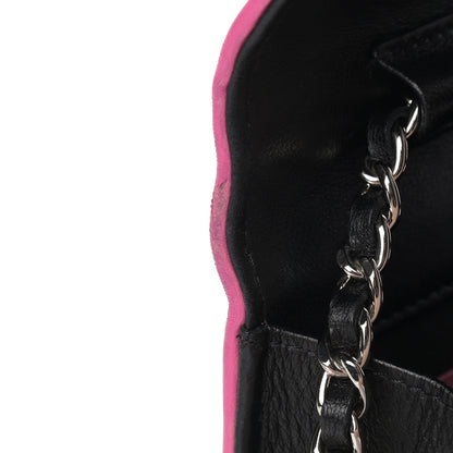 Chanel Lambskin Quilted Wallet On Chain WOC Black Pink Light Blue 13 of 16