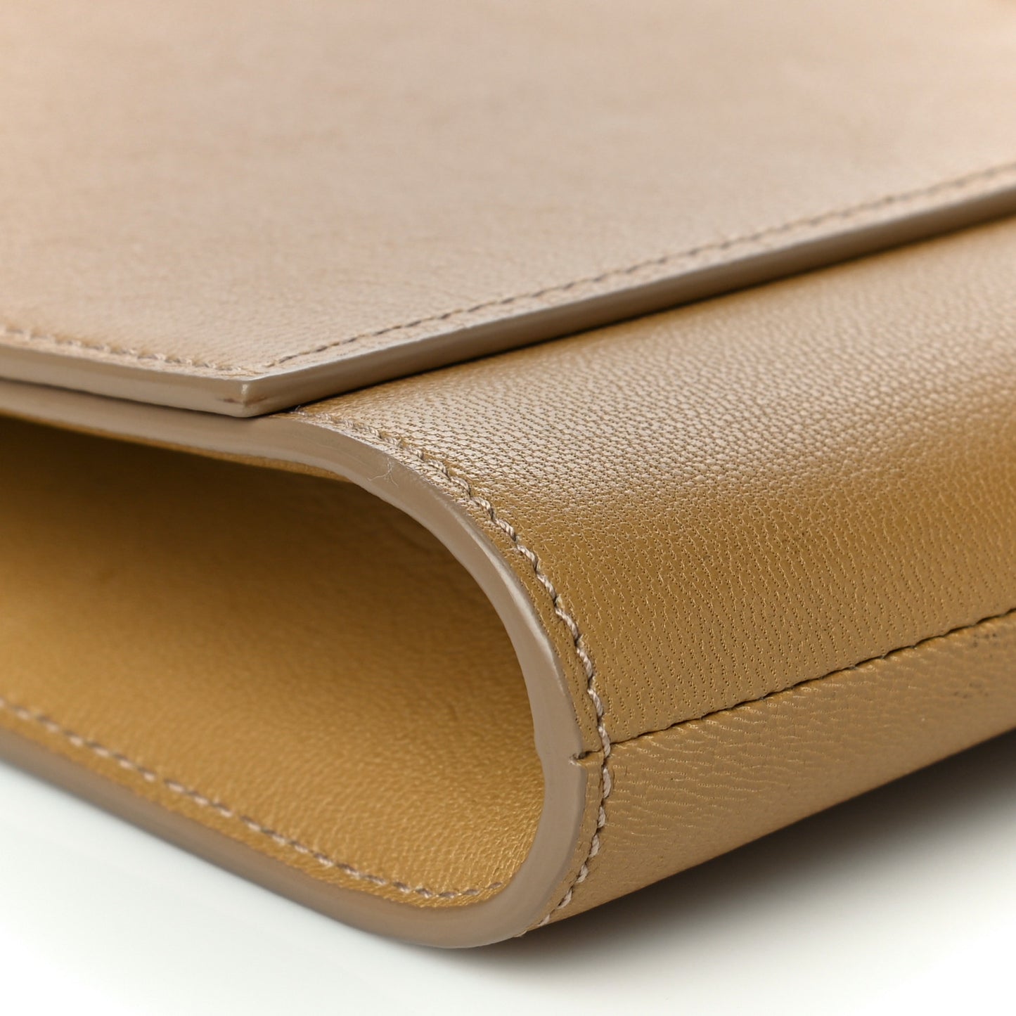 Chevre Small Belle de Jour Clutch Beige