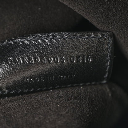 Saint Laurent Calfskin Crocodile Embossed Bold Shopper Tote Black 9 of 14