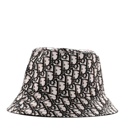 Christian Dior Oblique Reversible Teddy-D Brim Bucket Hat 58 Black 1 of 16