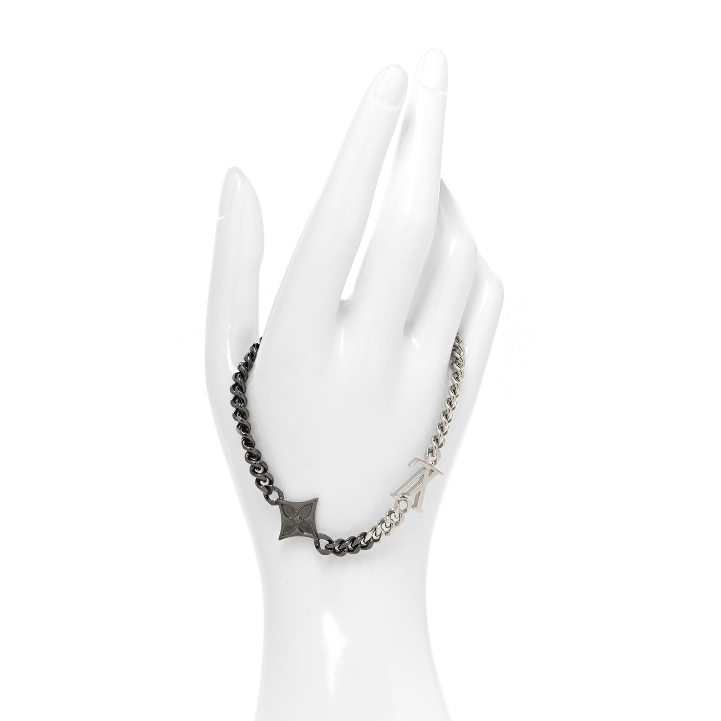 Brass LV Instinct Bracelet Silver