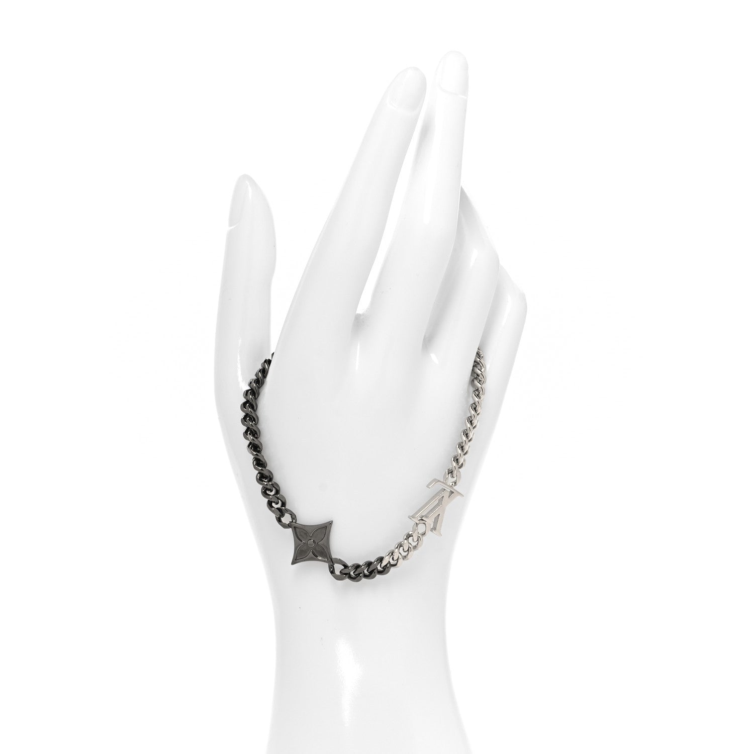 Louis Vuitton Brass LV Instinct Bracelet Silver 2 of 5